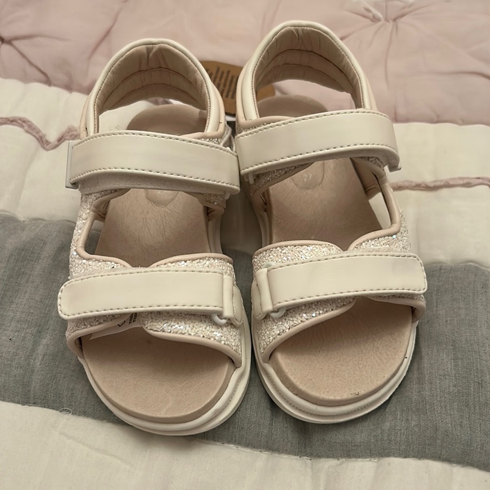 WHITE GLITTER MAYORAL SANDAL LITTLE GIRLS